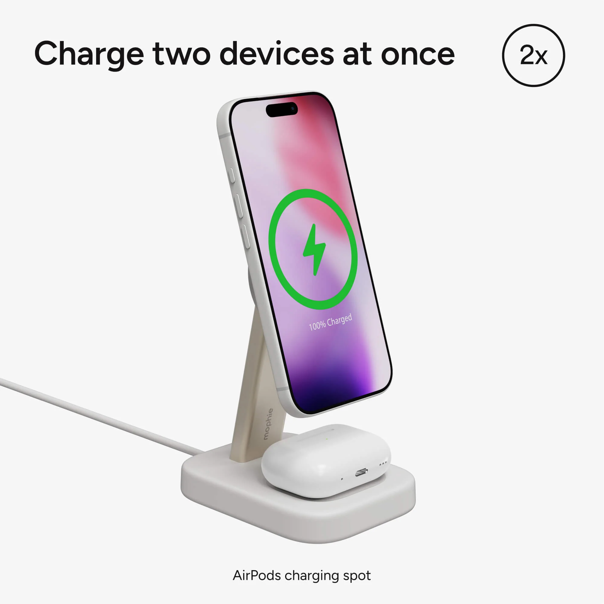 2-in-1 Wireless Charging Stand for AirPods - Image 3