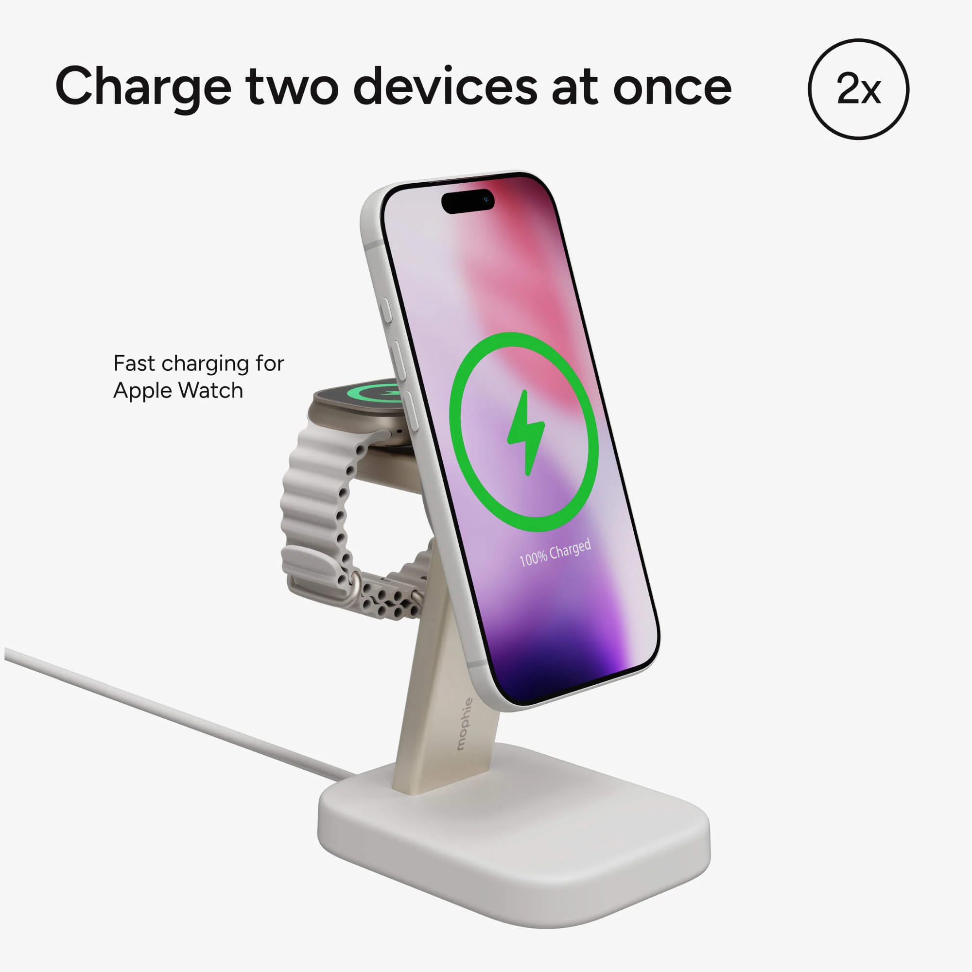 2-in-1 Wireless Charging Stand for Watch - Image 3