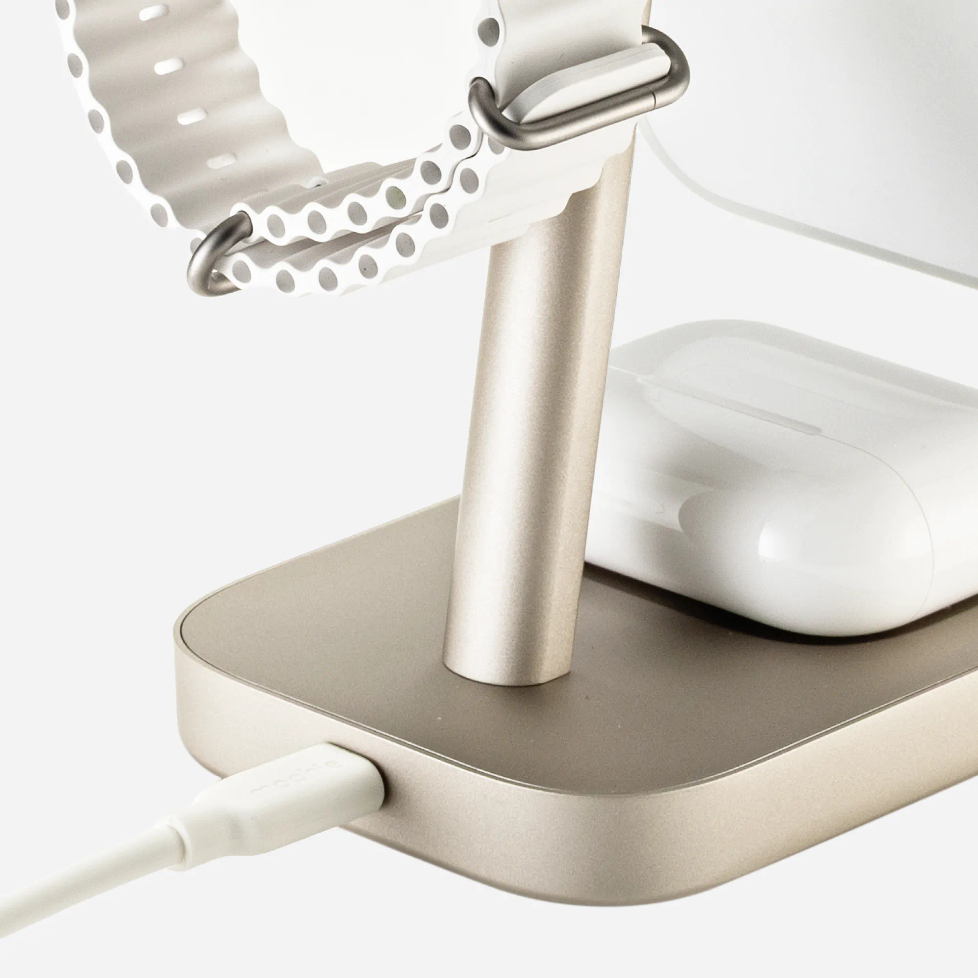 3-in-1 Wireless Charge Stand - Gold - Image 9