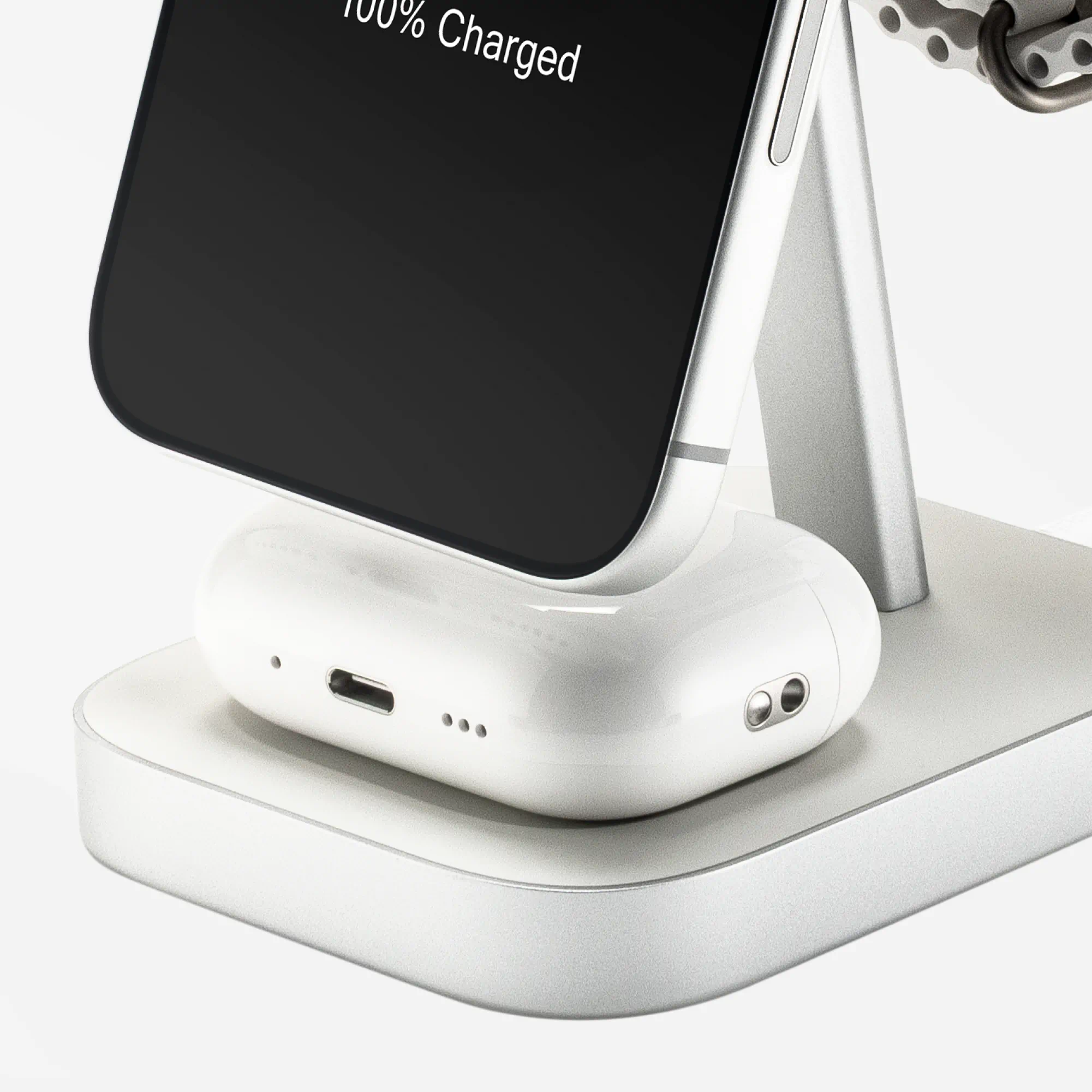 3-in-1 Wireless Charge Stand - White - Image 11
